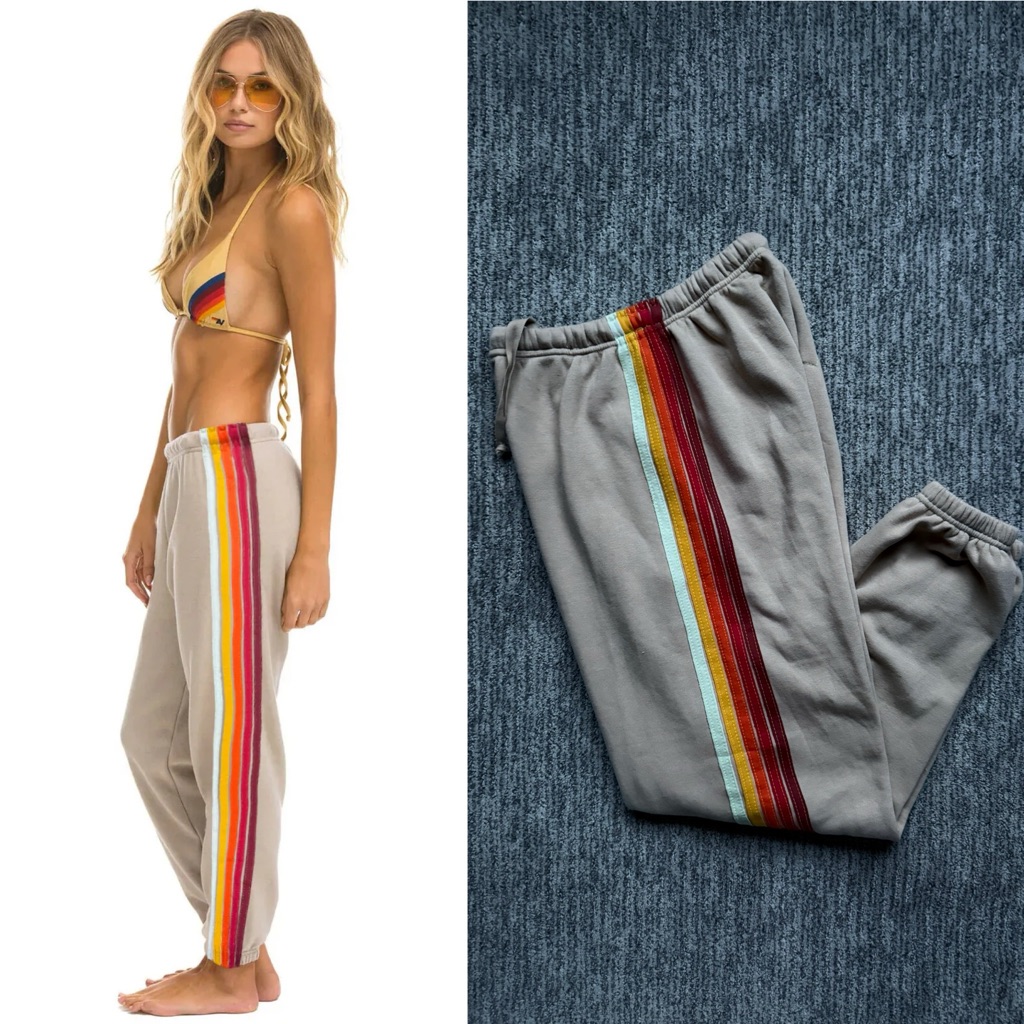 Brand New Aviator Nation 5 Stripe Womens Sweatpant Brand New Aviator Nation 5 Stripe Womens Sweatpant